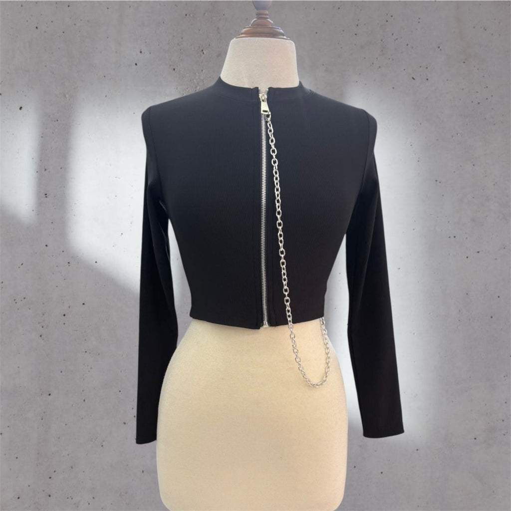 lycra top with zipper