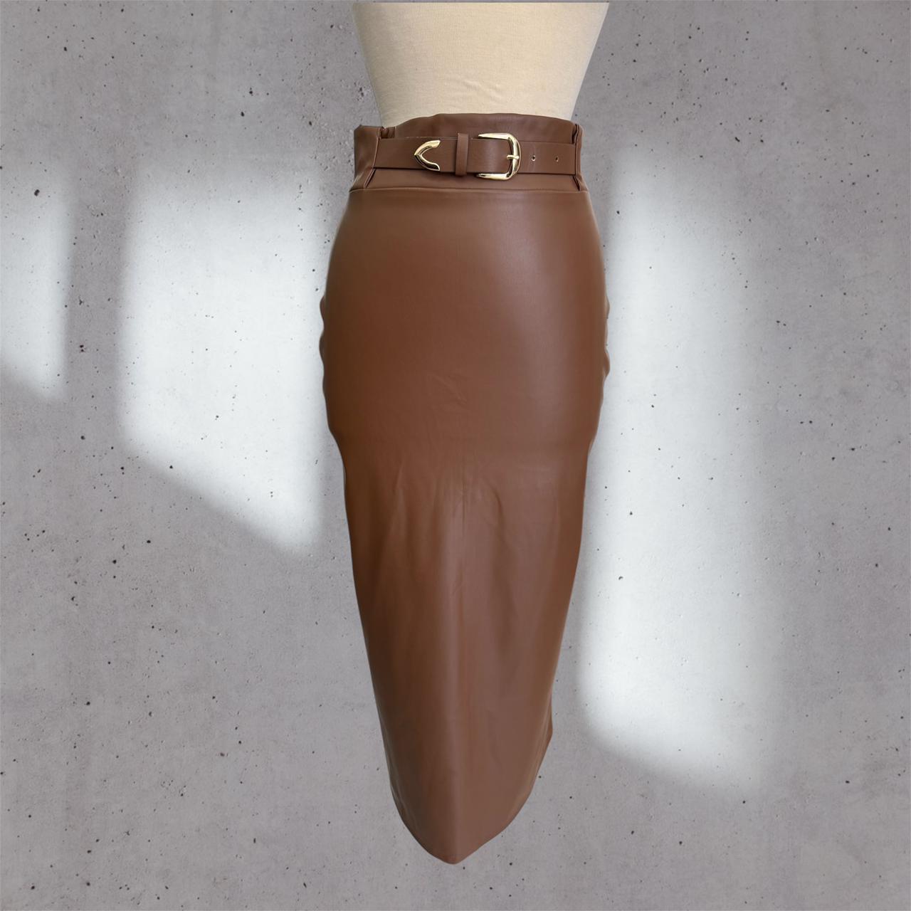 Leather Long Skirt