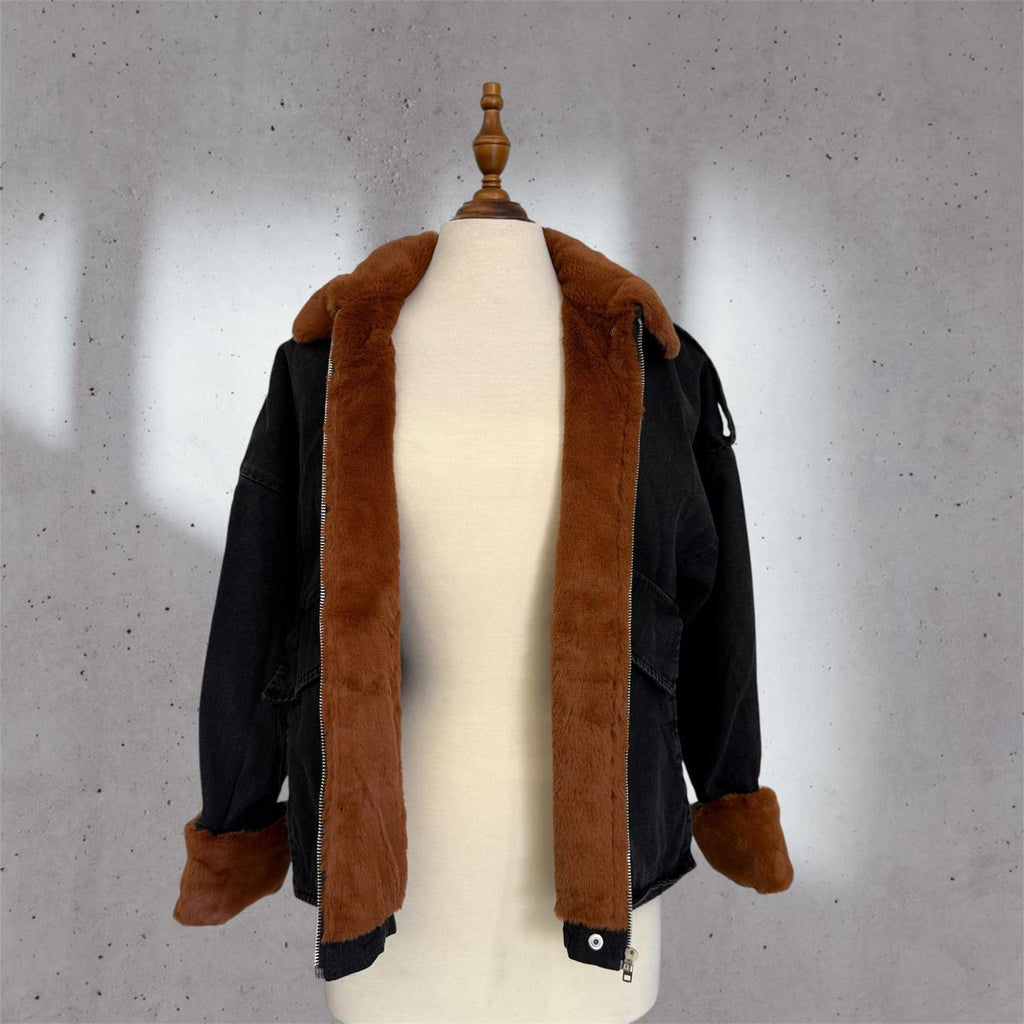 jacket denim & furre........