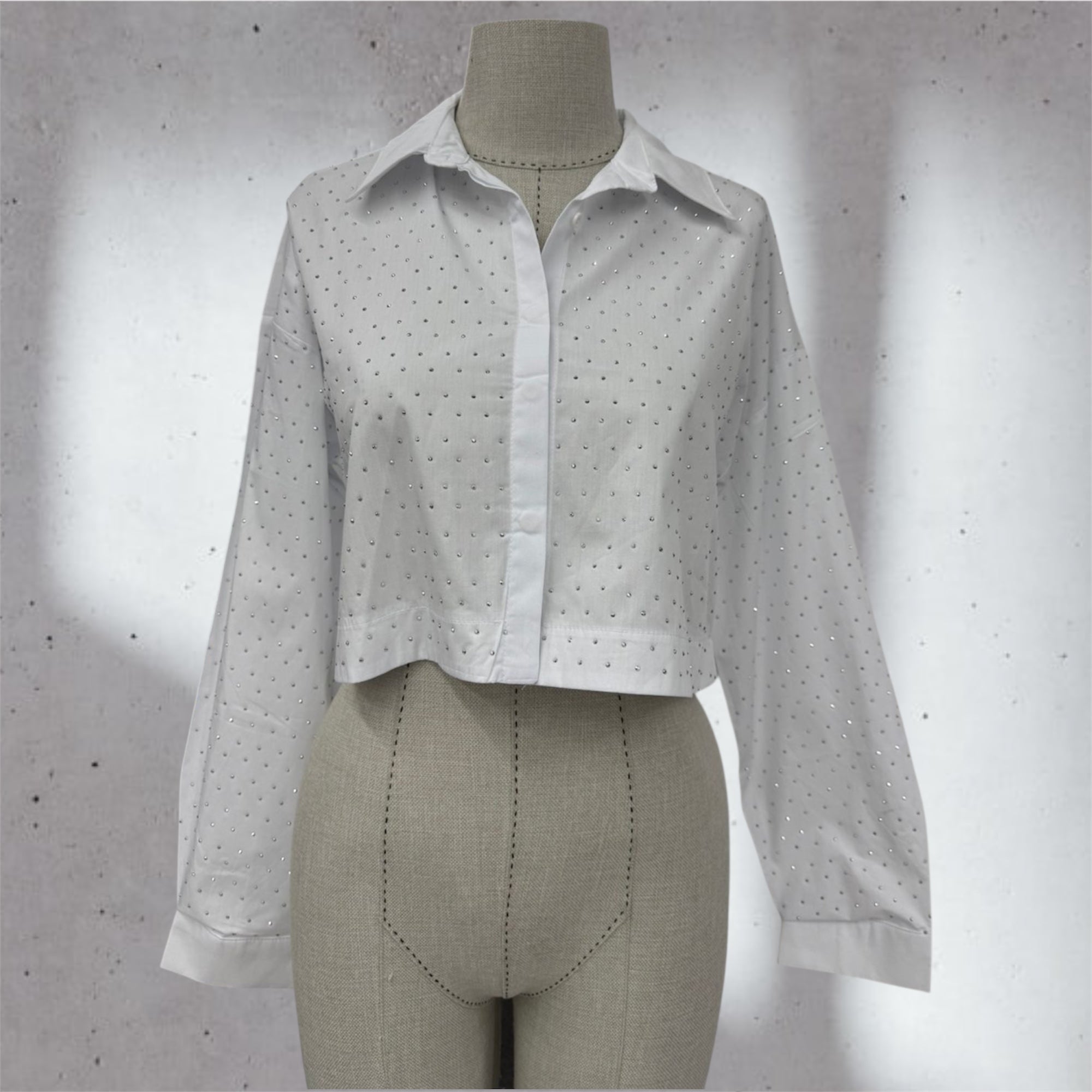 Sparkle crop shirt