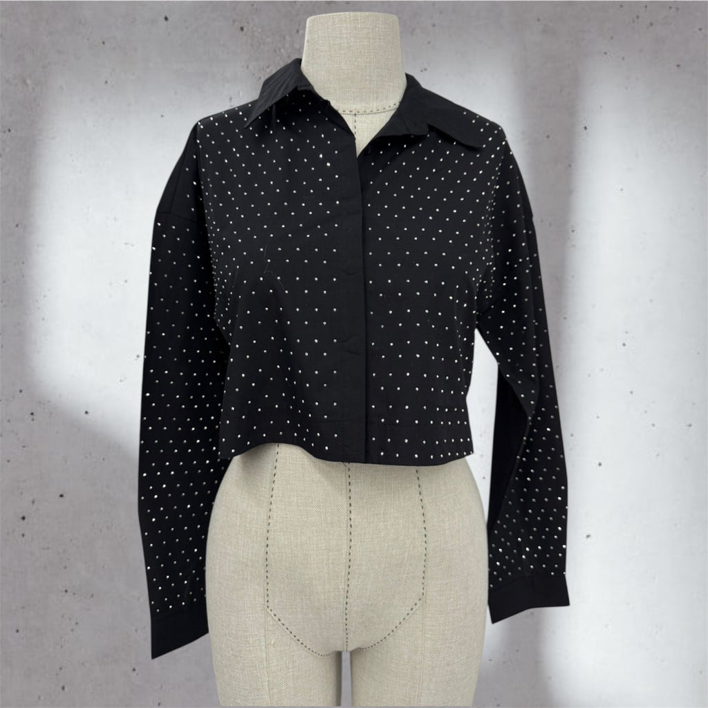 Sparkle crop shirt