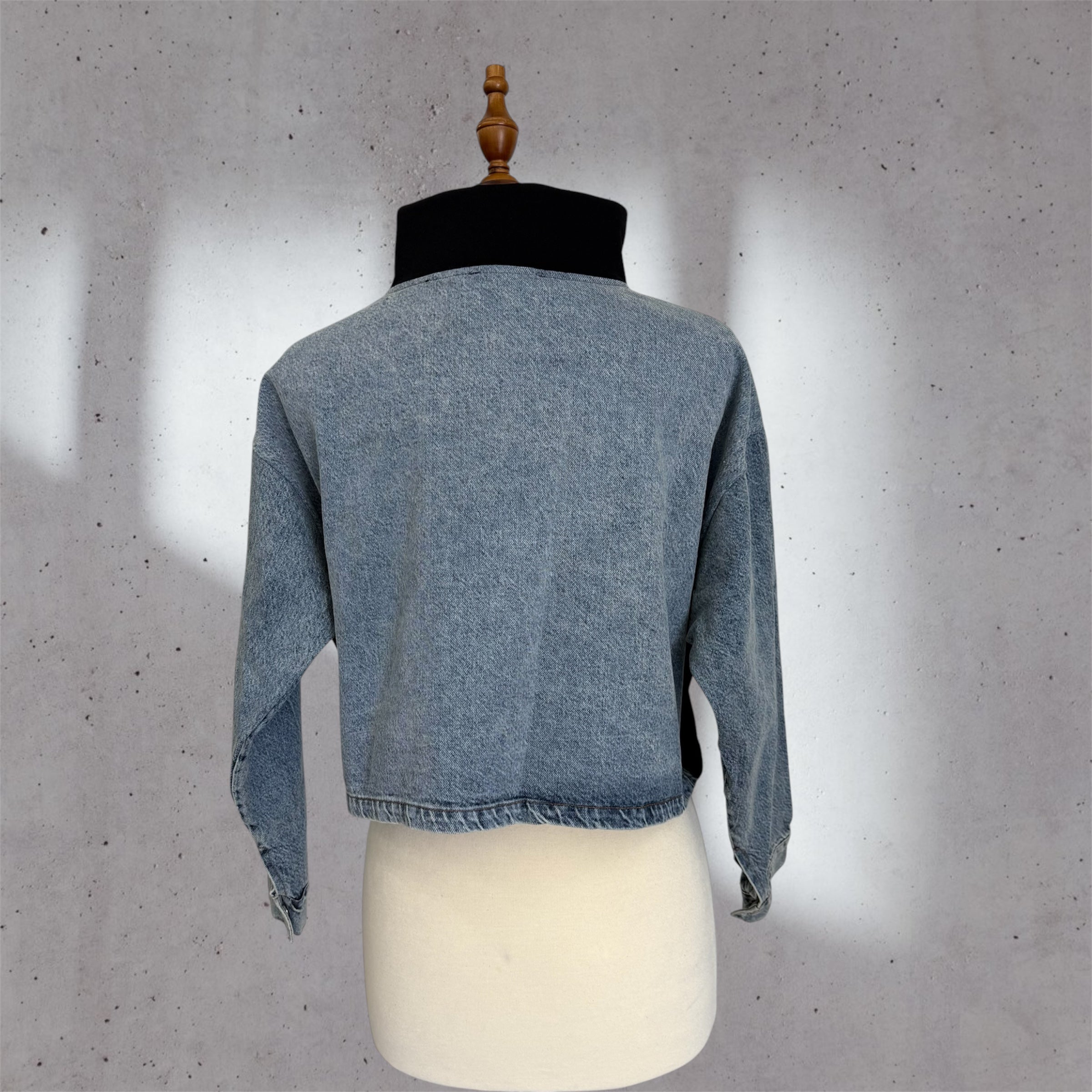 denim & cotton sweater