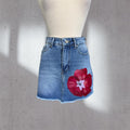 Denim flower skirt