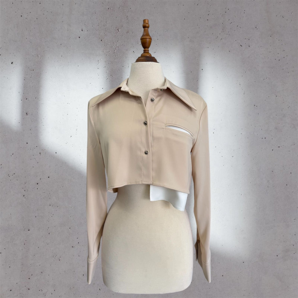 Satin Crop Shirt