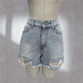 crystal denim short