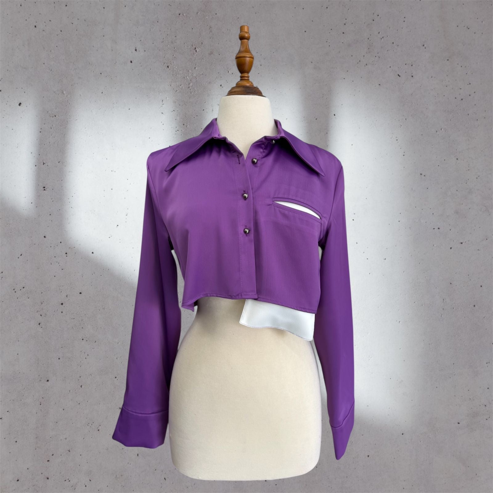 Satin Crop Shirt