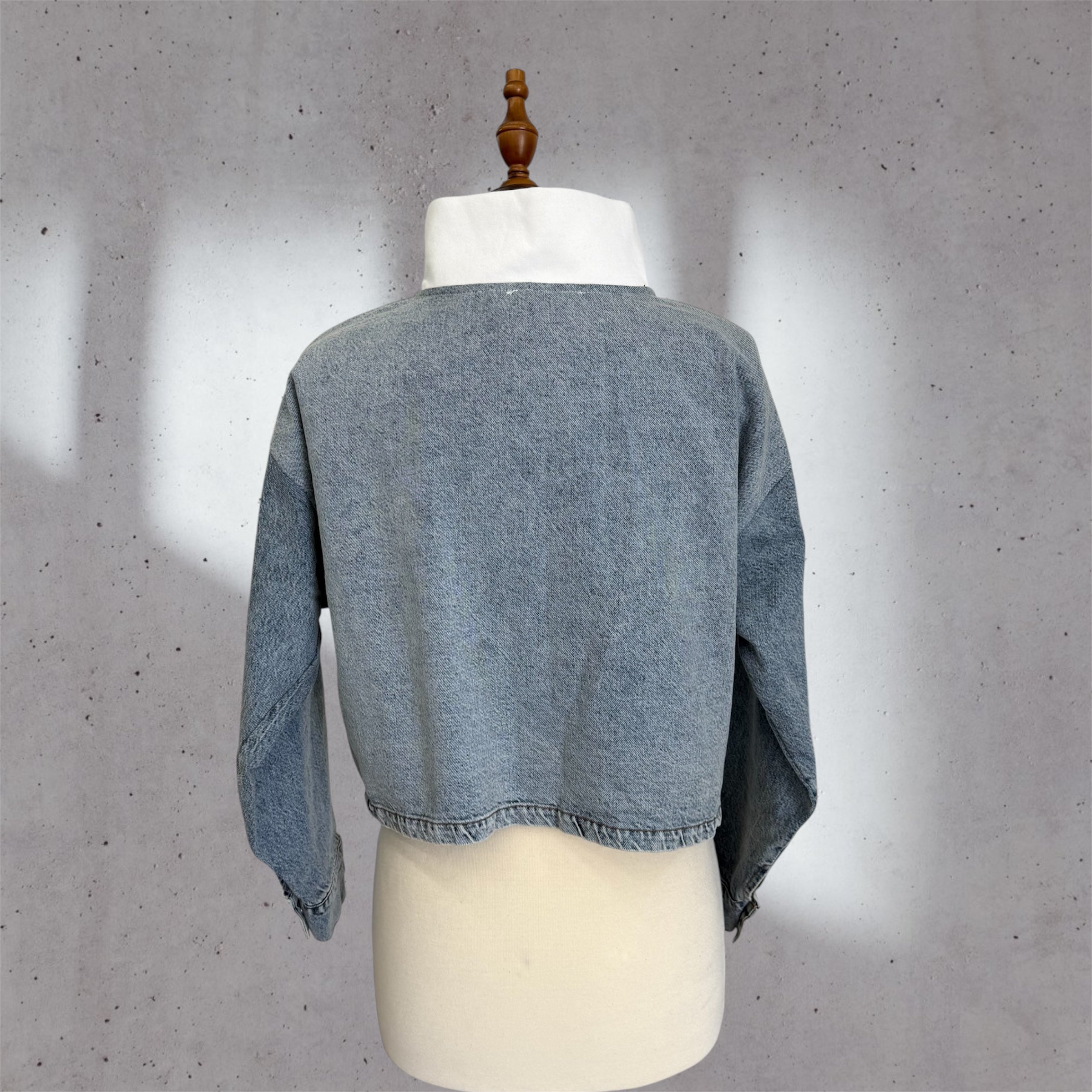 denim & cotton sweater