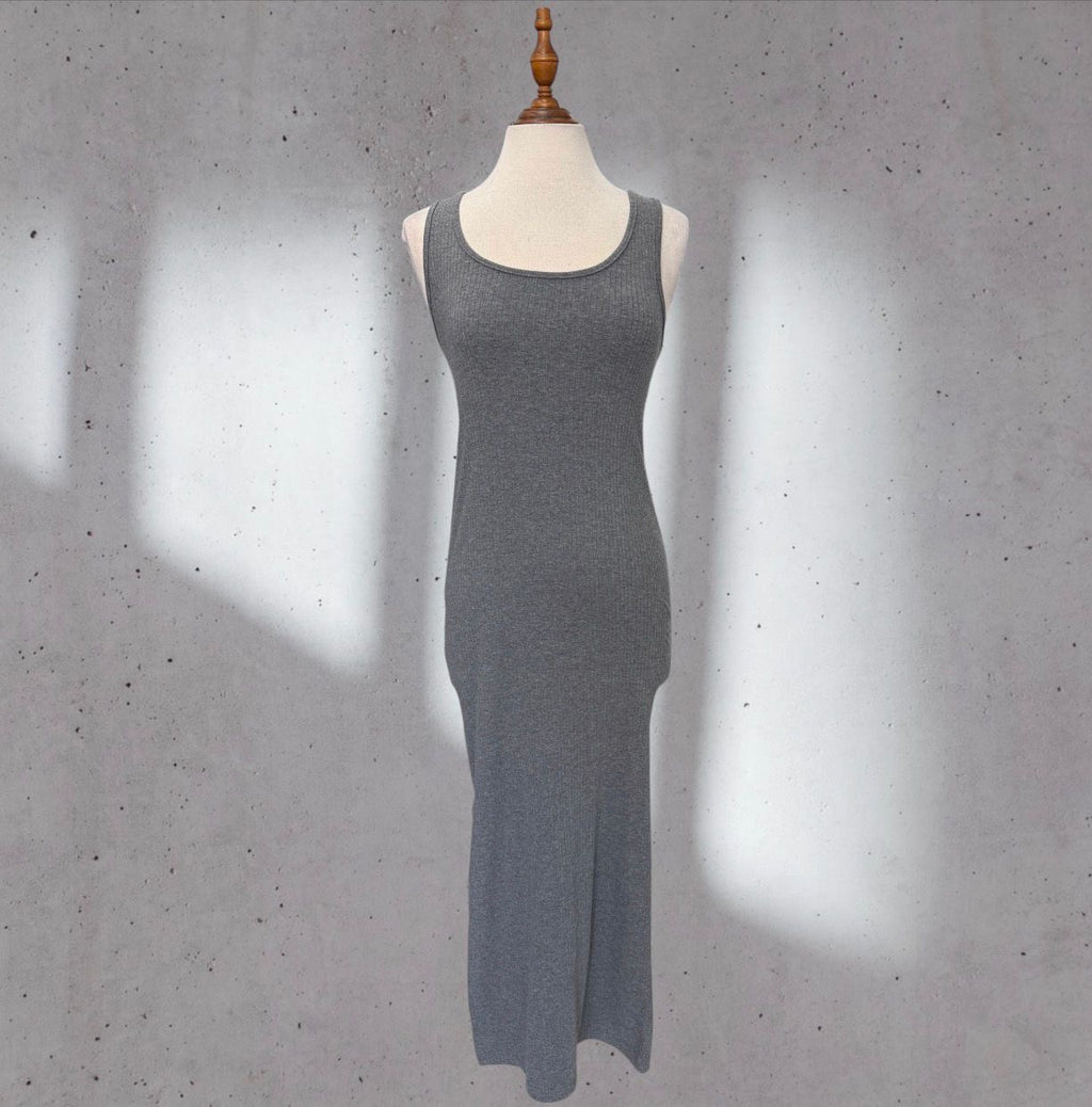 casual dress grey