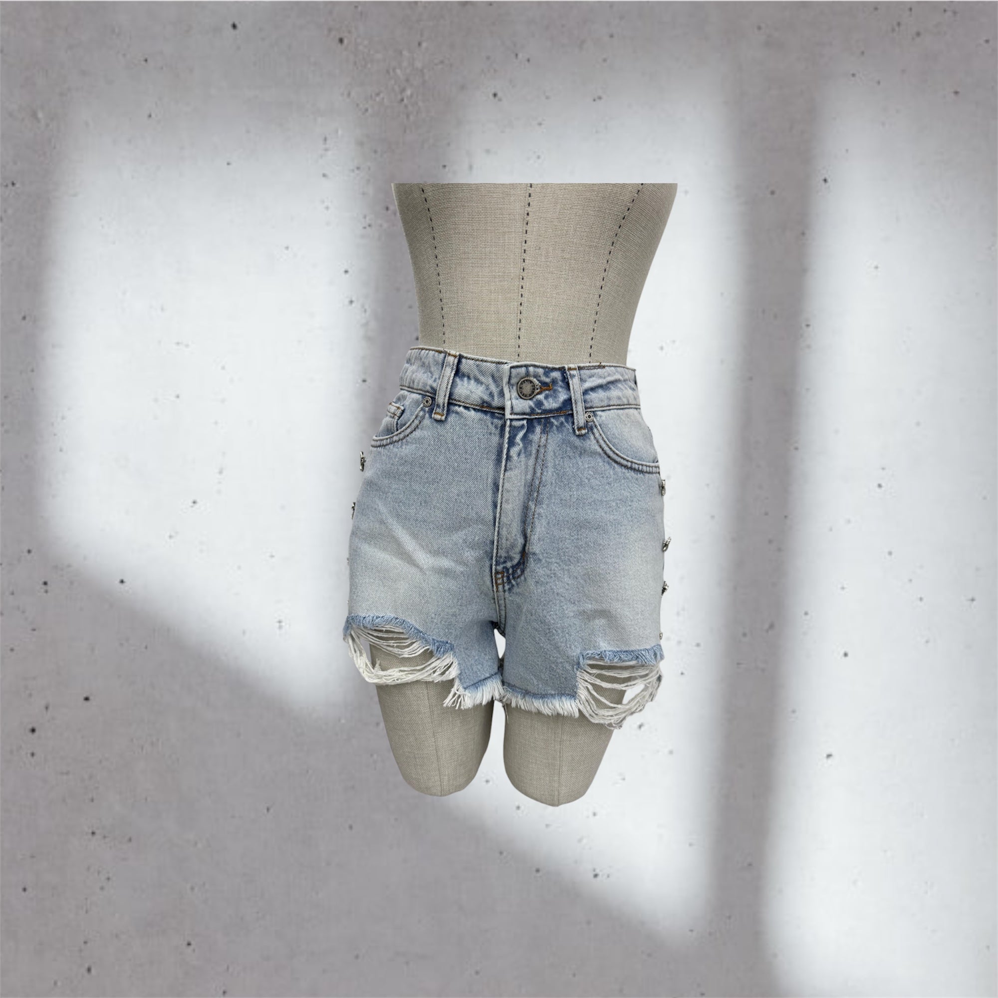 Denim Short With Butterflies