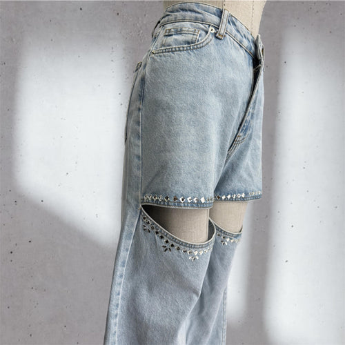 blue jeans with stones